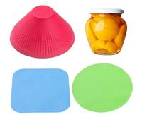 Jar Opener Gripper Pads Set - Non-Slip Grip Pads for Jar Openers, Various Shapes for Kitchen Bottle Lid Openers | Non-Slip Silicone Grip Pad for Easy Opening Jars, Fl