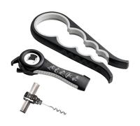 Jar Opener Non-Slip TPR Rubber Grip Bottle Opener Lid Width 3-6.5cm Ring Pull Can Opener Aid for Vacuum Sealers, Can Pull Tabs, Bottle Caps, and Wine Corks, Black