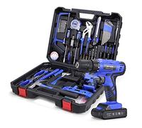 jar-owl Power Tools Combo Kit, Tool Set with 53Pcs Accessories, 21V Cordless Drill Set Household Hand Tool Kit with Plastic Toolbox Storage Case for Home Repair Tool Kit