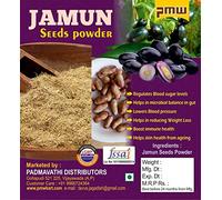 Jar Pack - Dried Jamun Seed Powder Neredu Ginjalu Black Plum Syzygium Cumini Jamun Beej Powder - 500 Grams
