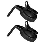 Jar Pour Spout Lid - ABS, 2pcs Regular Mouth Easy Pouring | Silicone Airtight No-Leakage Sealing Gasket, Wide Mouth Lid With Handle For Cold Brew Coffee, Syrup