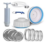 Jar Sealer Vacuum Sealer 9-Piece Kit for Food Storage with Accessory Hose, Vacuum Pump, Can Opener, Vacuum Sealer Kit, for Preserving Jars with Normal and Wide Opening (Manual)
