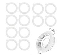 Jar Seals Replacement 12Pcs 70mmx95mm White Standard Rubber Airtight Seal Rings Airtight Leakproof regular mouthglass bottles, for Home Canning, Pantry Storage and DIY Food Preservation