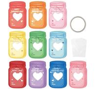 Jar Shaped Gift Cards Set Vibrant Colorful Unique Design For Gift Exchanges Birthday Party Favors Classroom Activities 30Pcs Cards 40Pcs Bags 1Pcs Tape Paper Plastic