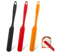 Jar Spatula,3 PCS Mini Silicone Jar Spatula Set Heat-Resistant Non-Stick Small Silicone Scraper for Baking Mixing Sourdough Cake Peanut Butter Kitchen Must Haves