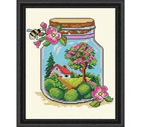 JAR - Spring - Counted Cross Stitch Kit: Spring Jar - Orchidea