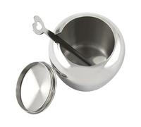 Jar with Lid and Spoon, 250 ml Stainless Steel Storage Jar, Airtight for Coffee, Salt, Nuts, Spices, Kitchen Storage