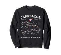 JARABACOA Dominican Republic Flag Travel Map Coordinates Sweatshirt