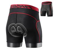 Jarade Cycling Underwear 5D Padded Cycling Shorts Mens Women Breathable Cycle Shorts Mens Padded Gel Shockproof MTB Bike Shorts Quick Dry Highly Elastic Bicycle Shorts Red