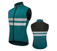 Jarade High Visibility Vest Cycling Vest Men Women Reflective Hi Vis Cycling Gilet with Pocket Breathable Running Vest Lightweight Windproof MTB Bike Vest Sleeveless Jacket Summer Dark Green