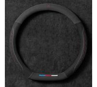 JARC Car Steering Wheel Cover for BMW 5 Series G30 G31 G38 520i 520d 520e 530i,Suede Leather Steering Wheel Protector Anti-slip Breathable Wear-resistant Accessories,A/D-1