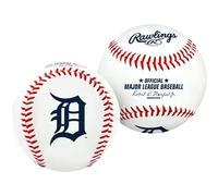 Rawlings MLB Detroit Tigers Team Logo Baseball, Official, White