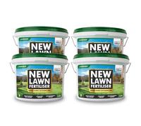 Jarder New Lawn Feed Fertiliser 2.5KG x 4 - Designed for New or Recently Seeded Lawns - Boosts Grass Growth, Colour and Strength - Covers 400m2