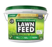 Jarder Premium Lawn Feed Fertiliser with Seaweed 3KG - Boosts Grass Growth and Colour - Covers 100m2 - Effects Last 8-10 Weeks