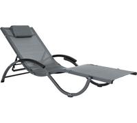 Jarder Siena Folding Adjustable Sun Lounger - Grey