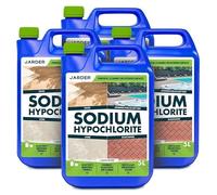 Jarder Sodium Hypochlorite 4 x 5L - 9.5% Strength - Patio Cleaning, Pool/Water Sanitising, Outdoor Cleaning - Industrial Strength