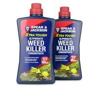 Jarder Spear and Jackson Glyphosate Weed Killer 2 x 1L - Concentrated Weed Killing Formula - Kills Weeds at the Root - Covers 800m2