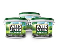 Jarder Weed and Feed Lawn Treatment 9kg - 3 x 3kg - Kills Weeds and Moss in Lawns - Boosts Grass Growth and Colour - Nutrient Rich Lawn Feed Granules - Covers 270m2