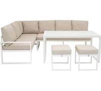 Monstershop Aluminium Corner Sofa Set - White Monstershop White