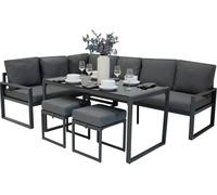 Monstershop Aluminium Corner Sofa Set - Anthracite Grey Monstershop Grey