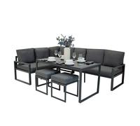 Jardi Aluminium Corner Sofa Set - Anthracite Grey