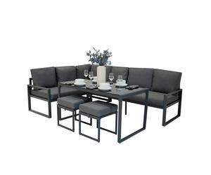 Jardi Aluminium Corner Sofa Set - Anthracite Grey