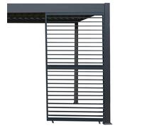 Jardi Anthracite Aluminium Pergola Shutter Panel - 123cm Wide