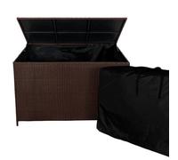 Jardí Brown Rattan Garden Storage Box Large 582L Outdoor Chest