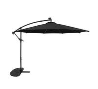 Monstershop LED Cantilever Parasol 3m With Half Fan Base - Black Monstershop Black