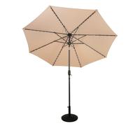 Jardi LED Tilt Parasol 2.7m With Tilt Base - Beige