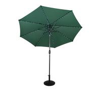 Jardi LED Tilt Parasol 2.7m With Tilt Base - Green