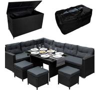 Jardi Rattan Corner Set & Cushion Storage Box -