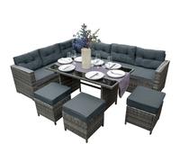 Jardi Rattan Corner Set - Grey