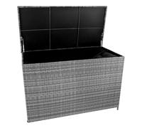 Jardí Rattan Garden Storage Box 996L Grey Water Resistant Zipped Lining Cover Cushion Blanket Tools Toys One Size