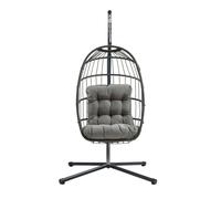 Jardi Rattan Hanging Egg Chair - Black