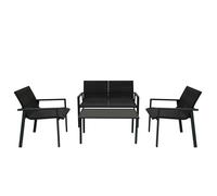 Jardi Rattan Patio Furniture Set - Black