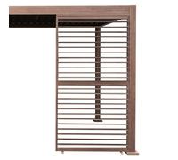Jardi Wood Effect Aluminium Pergola Shutter Panel - 123cm Wide