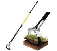 Jardineer Garden Hoe Long Handle, Dutch Hoe Garden Tool for Weeding, Loosening Soil, 163cm High Carbon Steel Stirrup Hoe Heavy Duty