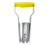 Jardineer Small Bulb Planter Tool- Compact Stainless Steel Transplanter for Bulbs, Seedlings & Flowers- Ergonomic Handle with Depth Markings - Durable Garden Planting Tool(Silver & Black)
