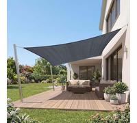 Jardinion Sun sail, Rectangular 2 x 3m, 180g/m² Grey HDPE