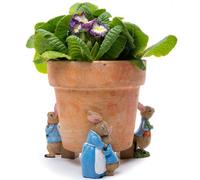 Jardinopia Beatrix Potter Peter Rabbit Plant Pot Feet - Set Of 3 - Peter Eating Carrots, Peter Running And Peter Hugging Mrs Rabbit