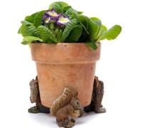 Jardinopia Beatrix Potter Squirrel Nutkin And Old Brown Plant Pot Feet - Set Of 3
