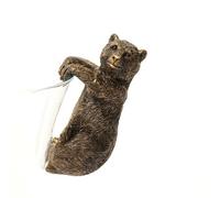 Pot Buddies Handmade Brown Bear Figure Plant Pot Hanger - Decorative Hanging Garden Ornament - Flower Planter Figurine