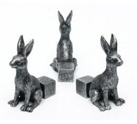 Jardinopia Small Brushed Silver Hare Plant Pot Feet - Set Of 3