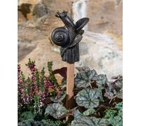 Jardinopia Snail On Hosta Cane Or Stake Topper - L5 X W6 X H8.5 Cm