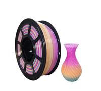 JAREES PETG 3D Printing Filament Rainbow Glazed Candy Multicolor Gradient Filament 1.75mm, Blue-Purple-Beige-Pink for Holiday Decoration, 1kg 330m Meters