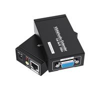 Jaremite VGA Extender to Cat5e/Cat6 Ethernet Cable, 328ft/100m, Sender+Receiver, VGA Transmitter Receiver, Black