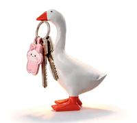 Jareo Magnetic Goose Key Holder Cute Home Decor Kawaii Room Office Table Desk Aesthetic Funny Bedroom Housewarming Halloween, Winter 1PCS