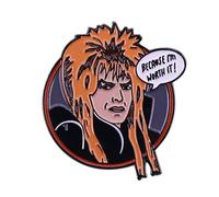 Jareth The Goblin King Labyrinth Because I'm Worth It 1.4" Lapel Enamel Pin, 1.4 Inches, Enamel, enamel