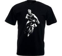 jargon Steve McQueen The Great Escape T-Shirt Brit Film Men's Fashion T-Shirt Black L